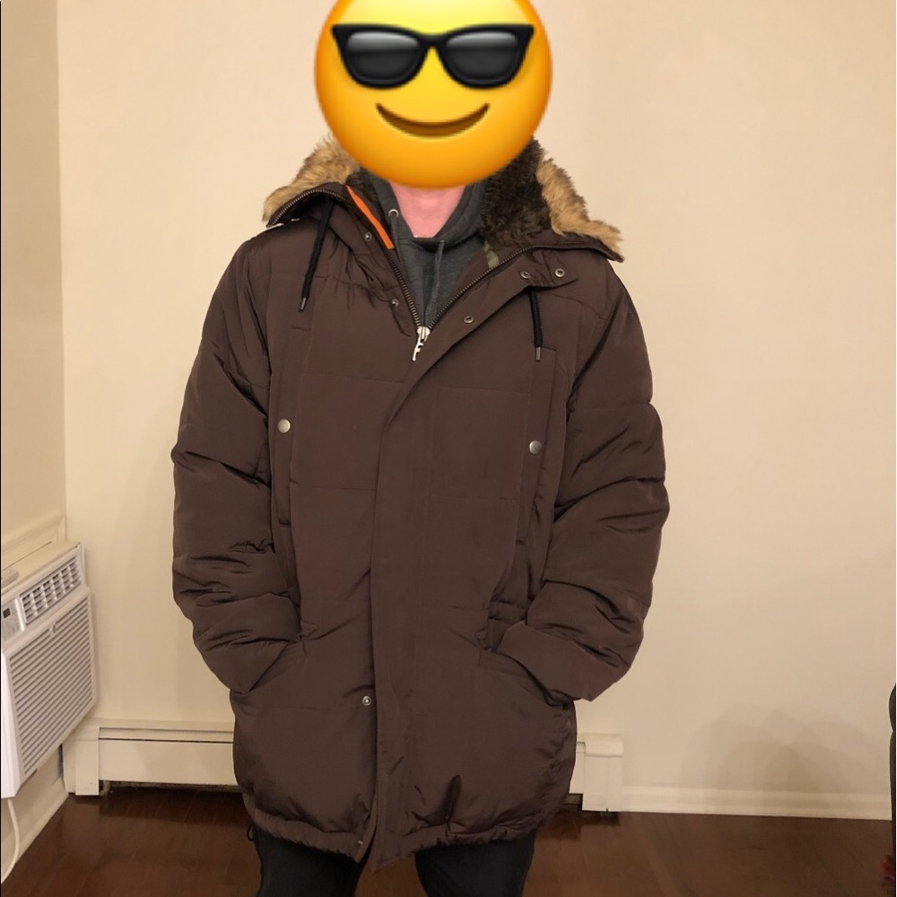 Gap Men’s Parka Coat Olive Green Sz XL